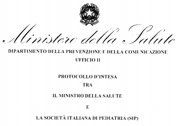 Protocollo d’Intesa  Ministero/SIP/SIPPS
